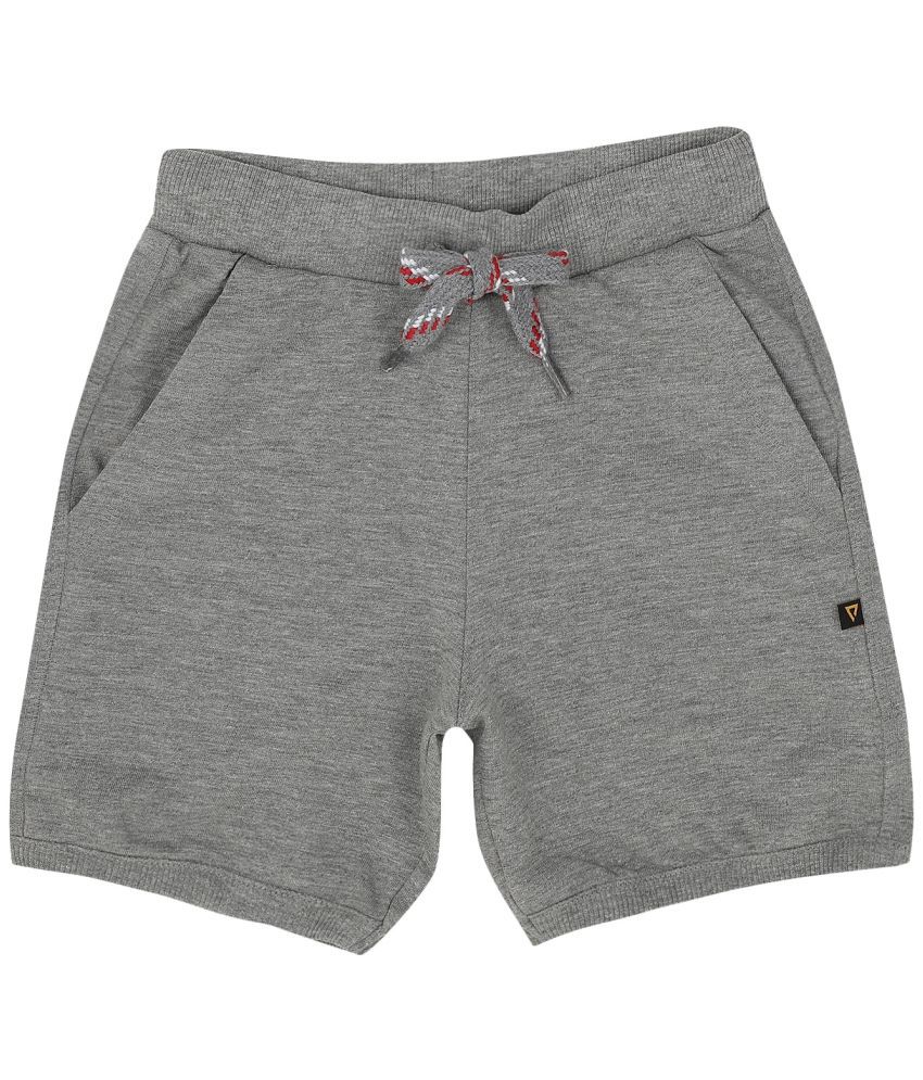     			Proteens - Grey Melange Cotton Boys Shorts ( Pack of 1 )