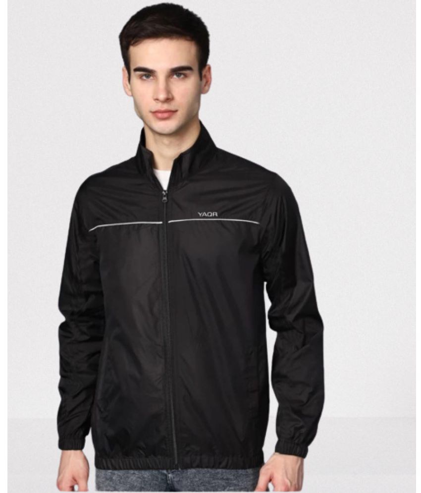     			YAQR - Black Nylon Regular Fit Men's Casual Jacket ( Pack of 1 )