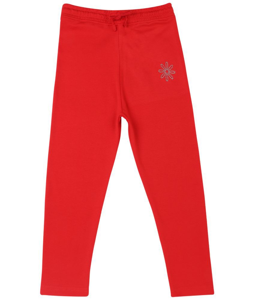     			Bodycare Girls Track Pant Solid Red Medium Pack Of 1