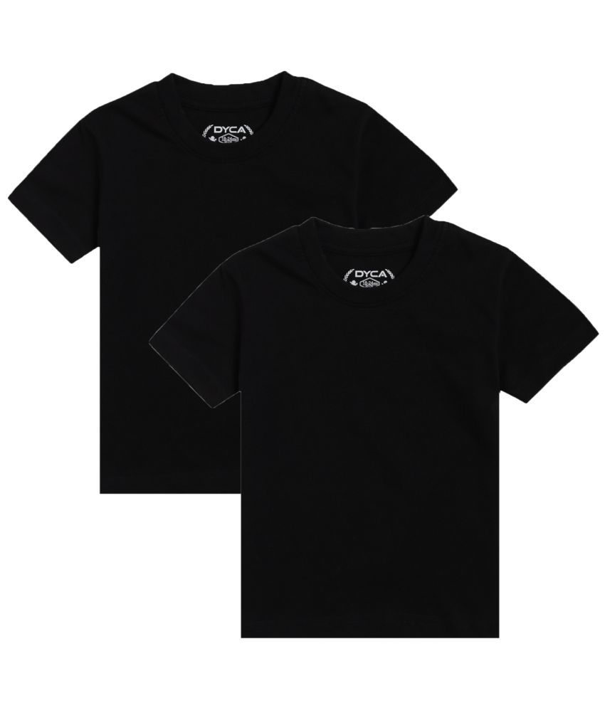     			DYCA - Black Cotton Boy's T-Shirt ( Pack of 2 )