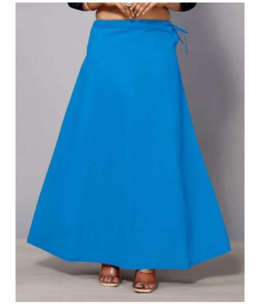     			FABMORA Blue Cotton Petticoat - Single
