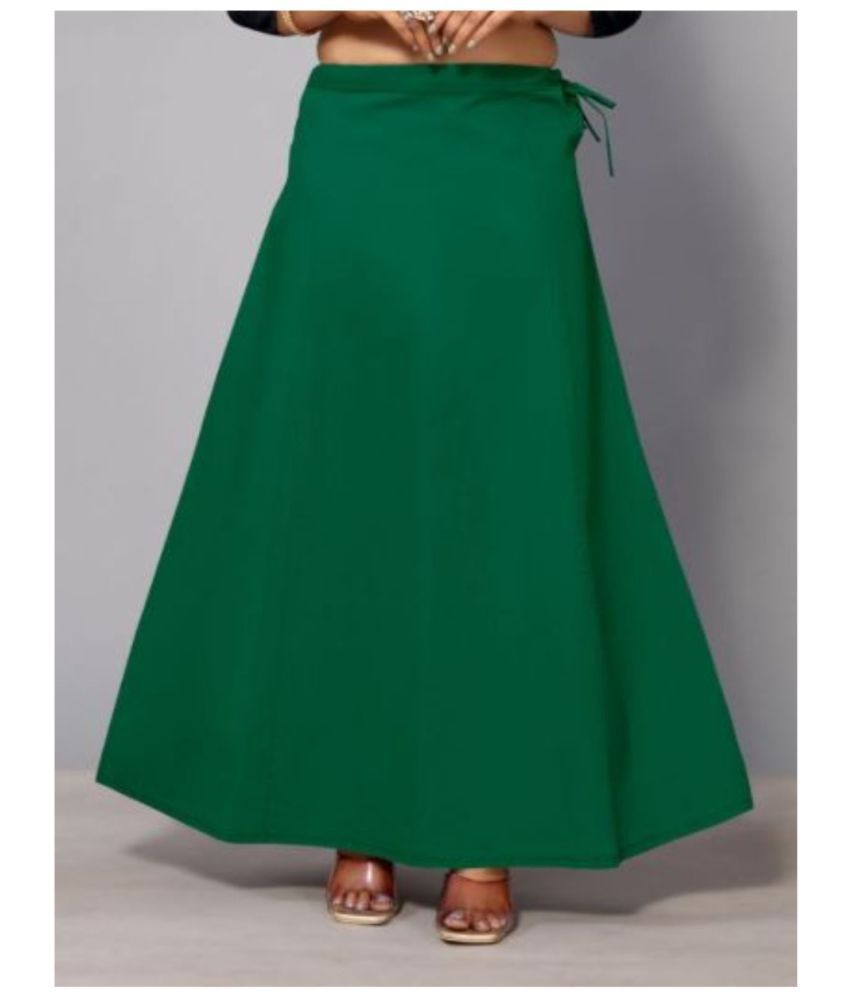     			FABMORA Green Cotton Petticoat - Single