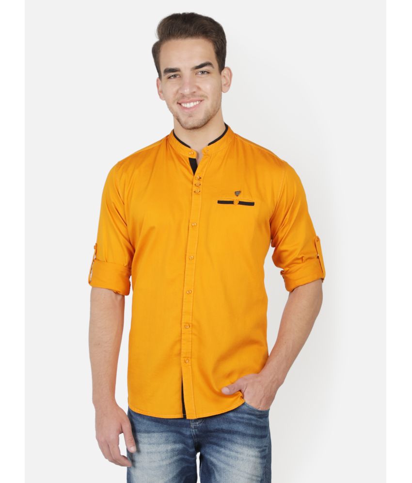     			Kuons Avenue - Mustard Linen Slim Fit Men's Casual Shirt ( Pack of 1 )