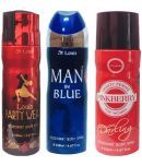 St Louis - PINKBERRY,PARTYWEAR, MAN IN BLUE Deodorant Spray for Men,Women 600 ml ( Pack of 3 )