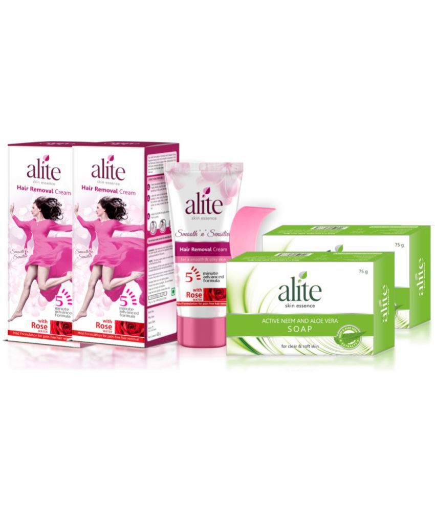     			Alite Hair Removal Cream (2x60g) + Neem And Aloe Vera Bar (2x75g)