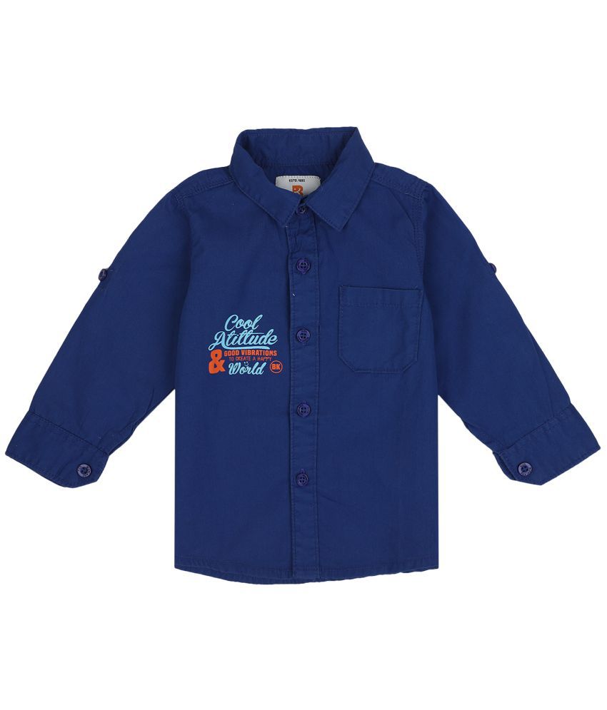     			Bodycare Boys Collar Full Sleeves Blue Shirt Pack Of 1……