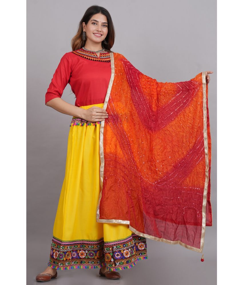     			CANVIR - Yellow Straight Rayon Women's Stitched Salwar Suit ( Pack of 1 )