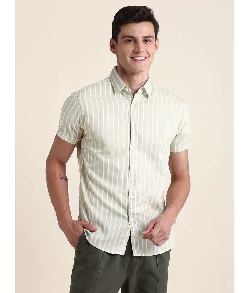     			Dennis Lingo - Beige 100% Cotton Slim Fit Men's Casual Shirt ( Pack of 1 )