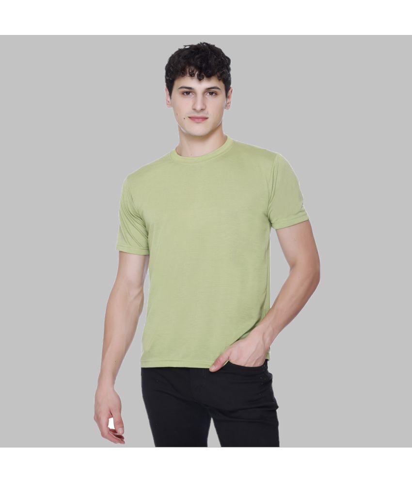     			HVBK Pack of 1 Cotton Blend Regular Fit Men's T-Shirt ( Green )