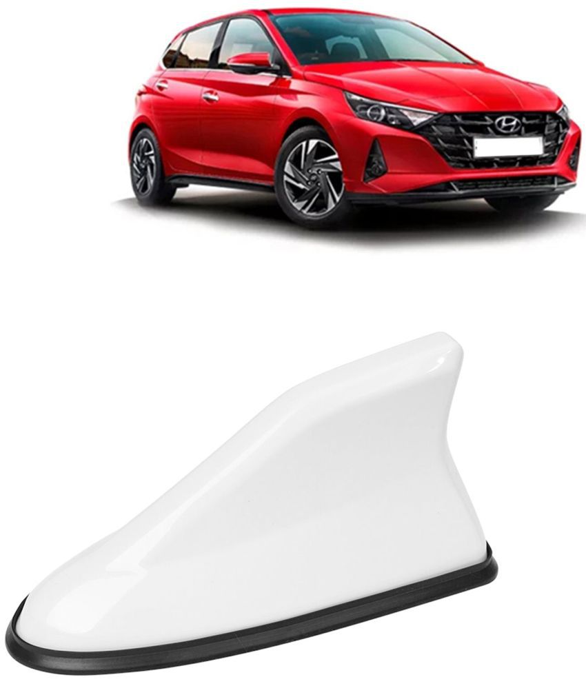     			Kingsway Shark Fin Antenna Roof Aerial Base AM FM Redio Signal, Replace Existing Car Antenna, Waterproof Rubber Ring with ABS Body, Universal Fit for Hyundai I20 2020 Onwards, 1 Piece - White