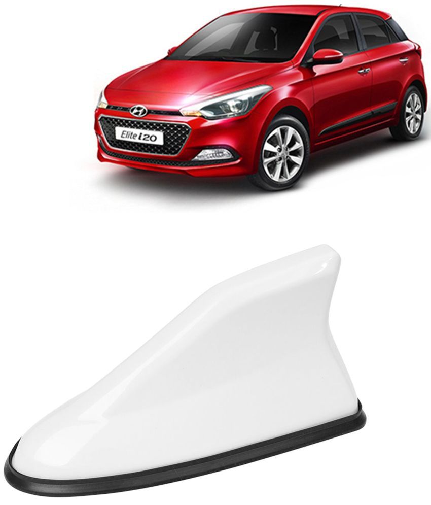     			Kingsway Shark Fin Antenna Roof Aerial Base AM FM Redio Signal, Replace Existing Car Antenna, Waterproof Rubber Ring with ABS Body, Universal Fit for Hyundai Elite I20 2014 - 2017, 1 Piece - White