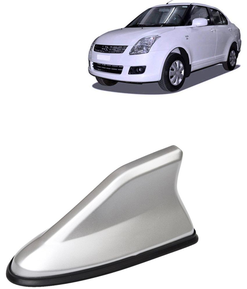     			Kingsway Shark Fin Antenna Roof Aerial Base AM FM Redio Signal, Replace Existing Car Antenna, Waterproof Rubber Ring with ABS Body, Universal Fit for Maruti Suzuki Swift Dzire 2008 - 2012, Silver