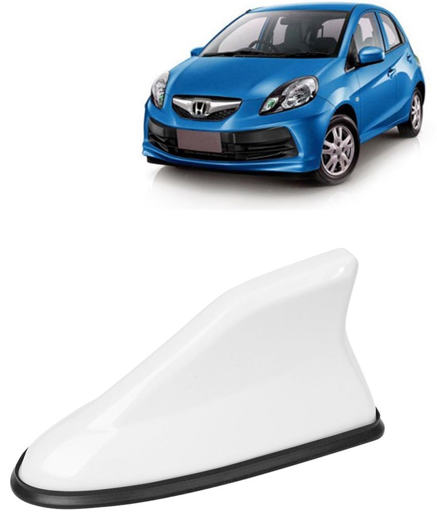     			Kingsway Shark Fin Antenna Roof Aerial Base AM FM Redio Signal, Replace Existing Car Antenna, Waterproof Rubber Ring with ABS Body, Universal Fit for Honda Brio 2011 - 2019, 1 Piece - White