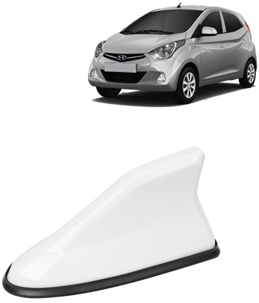     			Kingsway Shark Fin Antenna Roof Aerial Base AM FM Redio Signal, Replace Existing Car Antenna, Waterproof Rubber Ring with ABS Body, Universal Fit for Hyundai Eon 2011 - 2019, 1 Piece - White