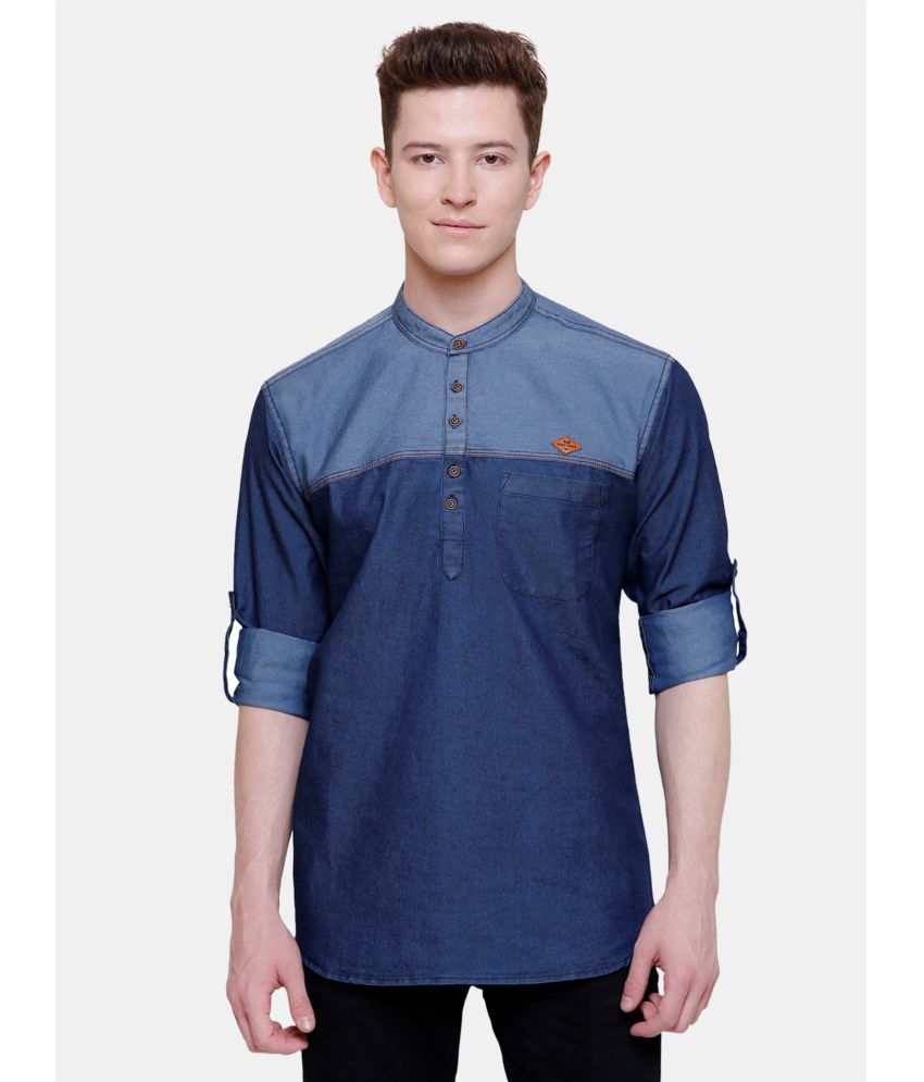     			Kuons Avenue - Blue Cotton Men's Regular Kurta ( Pack of 1 )