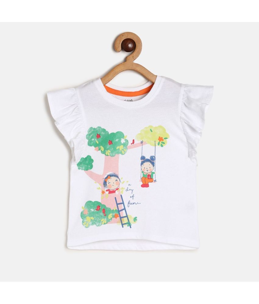     			MINI KLUB - White Baby Girl Top ( Pack of 1 )