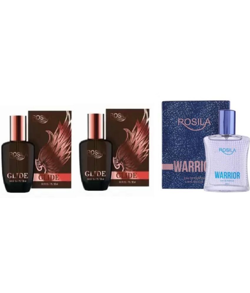     			ROSILA - 2 GLIDE  1 WARRIOR PERFUME, 30ML EACH, PACK OF 3. Eau De Parfum (EDP) For Men,Women 90 ( Pack of 3 )