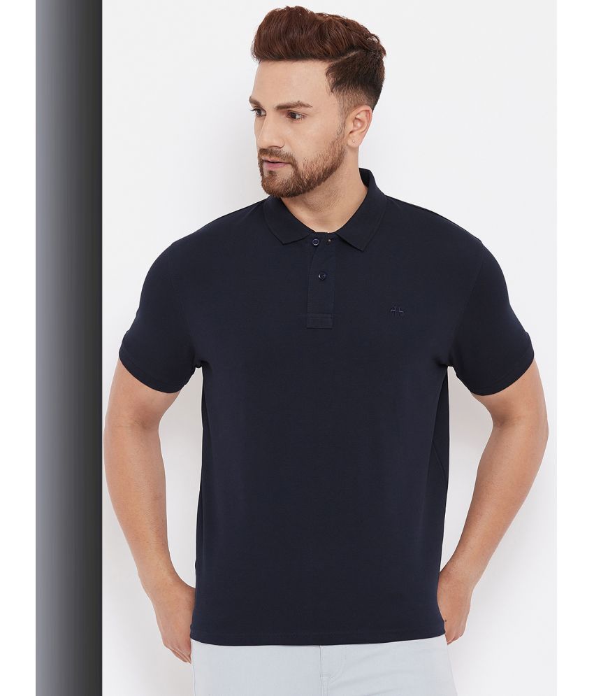    			98 Degree North - Navy Cotton Regular Fit Men's Polo T Shirt ( Pack of 1 )