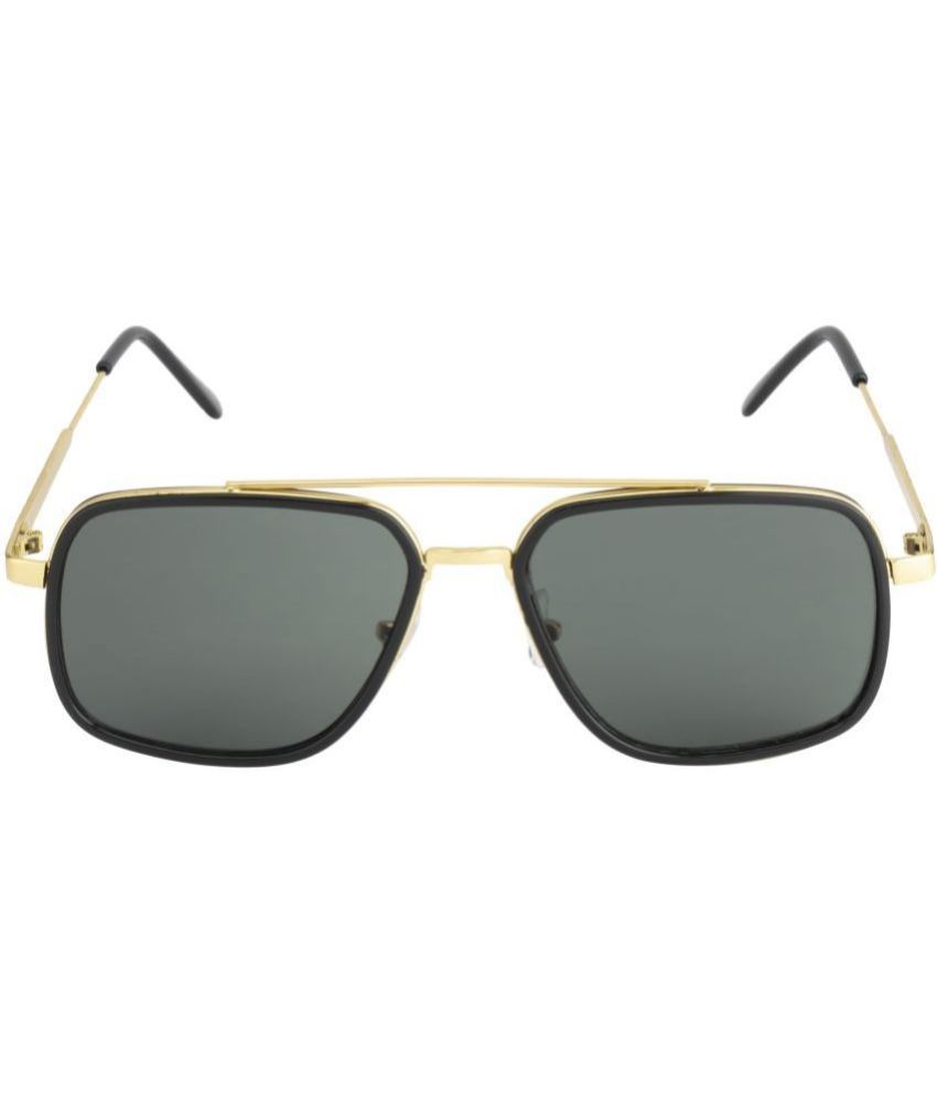     			Fair-X - Gold Square Sunglasses ( Pack of 1 )