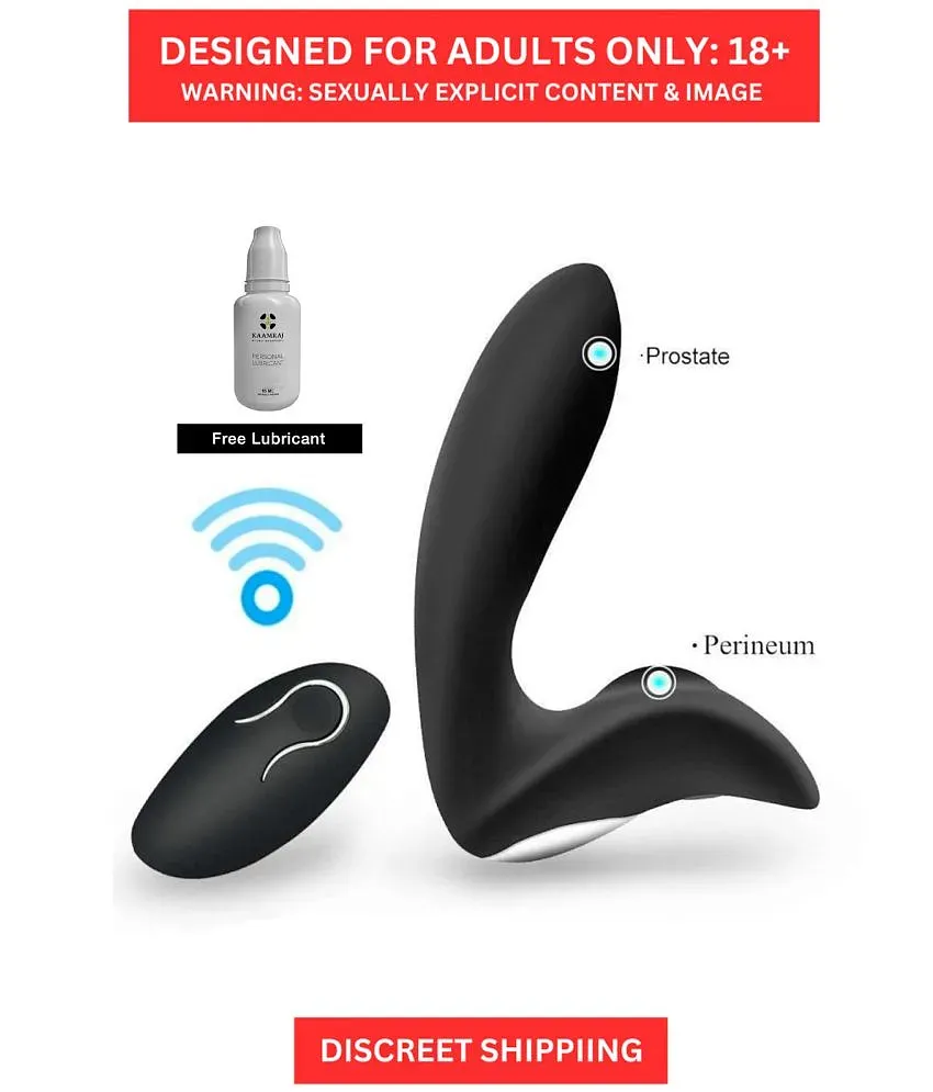 Male Vibrating Prostate Massager Sex Toy with 12 Stimulation Patterns For  Wireless Remote Control Anal Pleasure, Unisex P spot And G spot Vibrator  Anal Sex Toy By Naughty Nights + Free Lubricant: