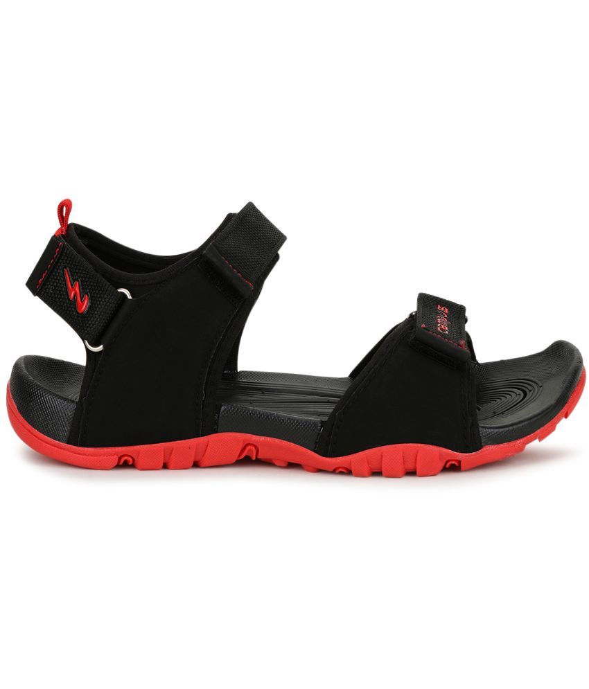     			Campus - Black Men's Floater Sandals