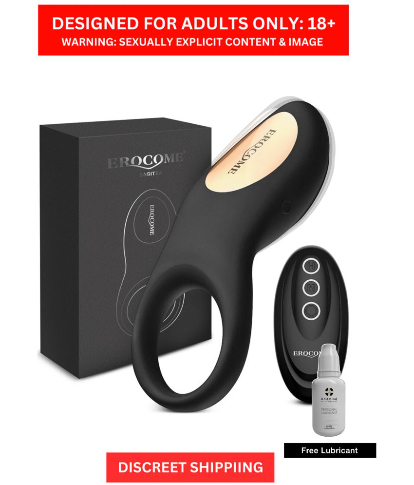     			Compact and Comfortable Black Color USB Charging Vibrating Cock Ring for Realistic Feel with 9 Vibration Modes and Remote Control Makes Easy for Solo Play