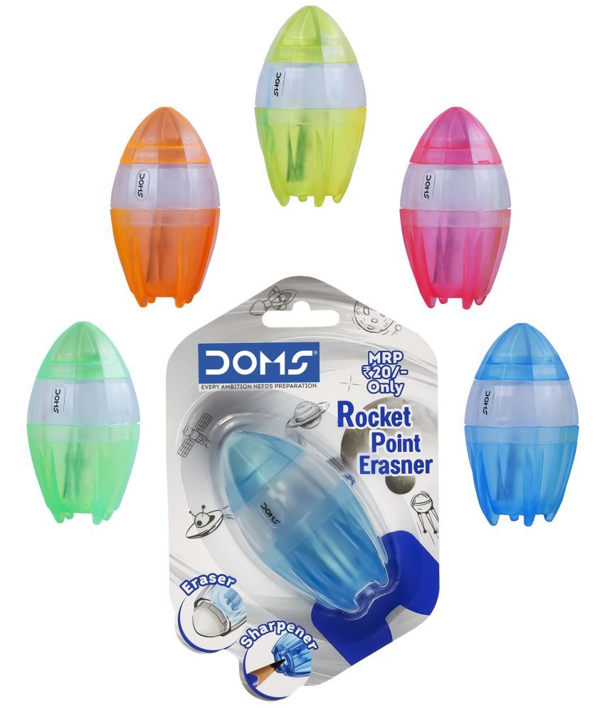     			Doms Rocket Point Eraser ( Pack Of 10 )