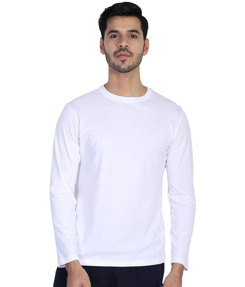     			DYCA - White Cotton Regular Fit Men's T-Shirt ( Pack of 1 )