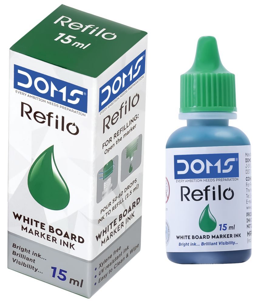     			DOMS Refilo Whiteboard Marker Green Ink 15ml (Pack Of 6)