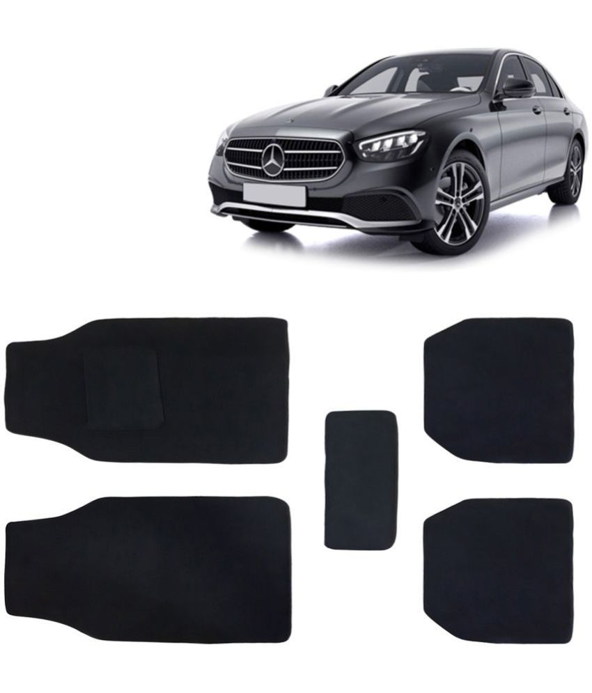     			Kingsway Carpet Style Universal Car Mats for E Class, 2021 Onwards Model, Black Color Anti Slip Car Floor Foot Mats, Complete Set of 5 Piece, Executive Series