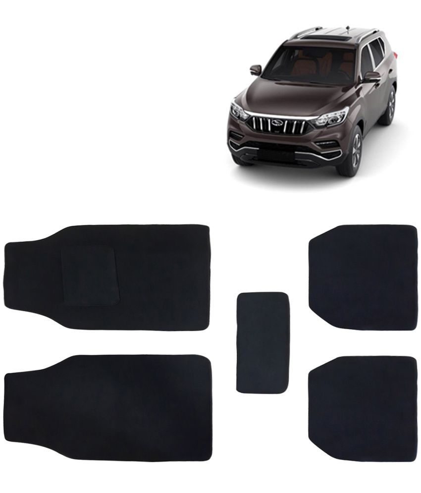     			Kingsway Carpet Style Universal Car Mats for Mahindra Alturas G4, 2018 Onwards Model, Black Color Anti Slip Car Floor Foot Mats, Complete Set of 5 Piece, Executive Series