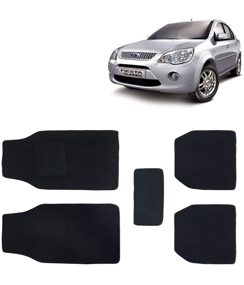     			Kingsway Carpet Style Universal Car Mats for Ford Fiesta, 2005 - 2011 Model, Black Color Anti Slip Car Floor Foot Mats, Complete Set of 5 Piece, Executive Series