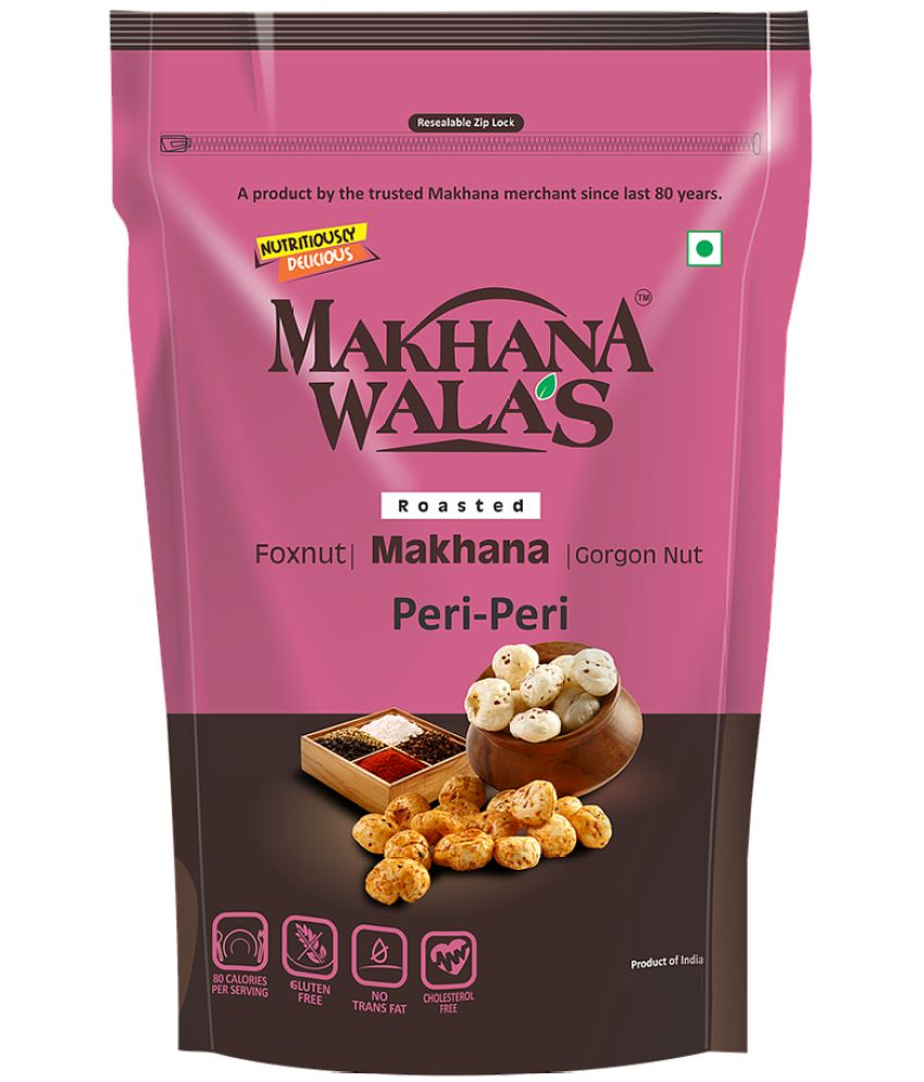     			Makhanawala’s Roasted Makhana (Foxnuts)/ Gorgon nut | Peri - Peri Flavoured Makhana | Gluten Free Vegan Snacks | Healthy Diet Immunity Booster Snacks | Flavored makhana, Pack of 2, 70 g Each.