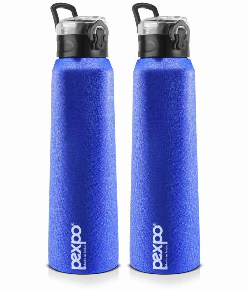    			Pexpo - VERTIGO 1000ml Blue Sipper Water Bottle 1000ML mL ( Set of 2 )