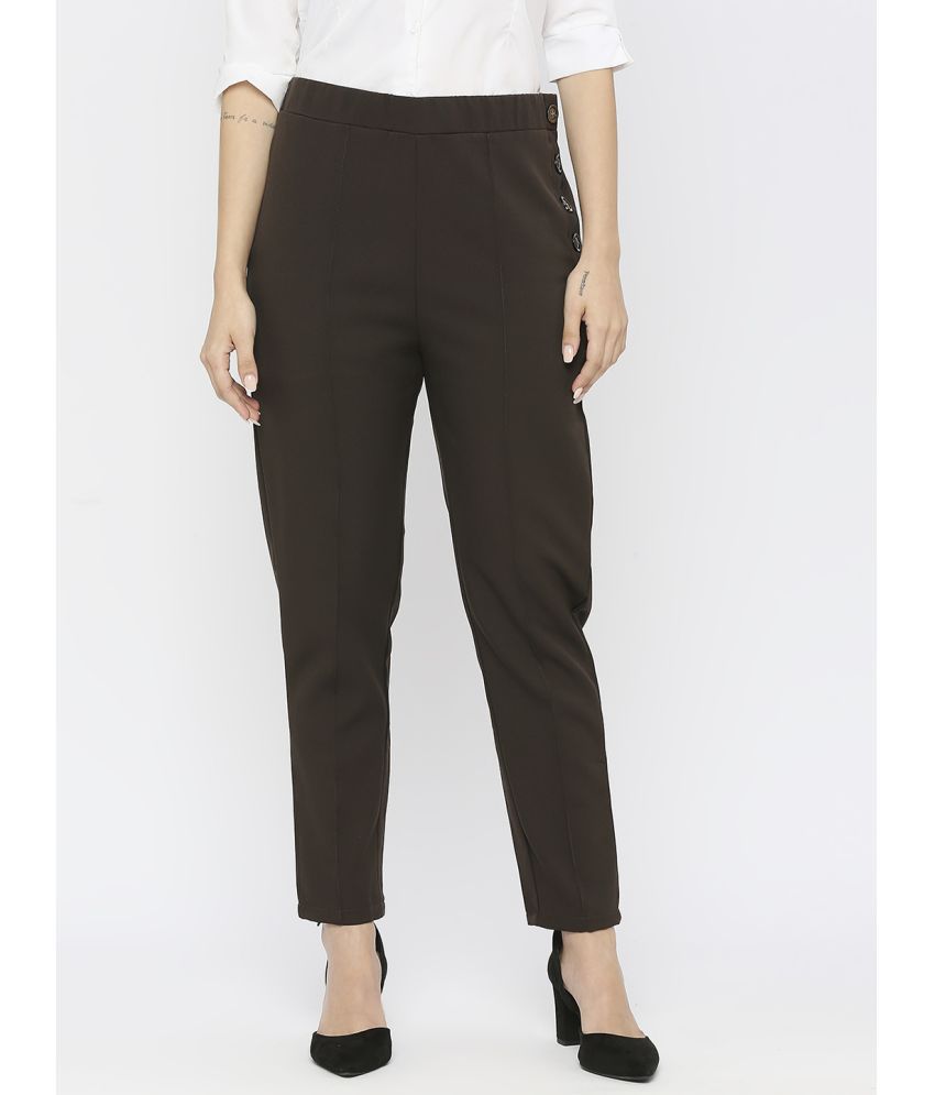     			Smarty Pants - Brown Cotton Regular Women's Formal Pants ( Pack of 1 )
