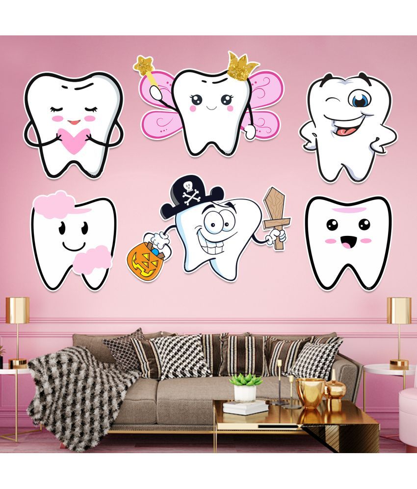     			Zyozi 6 pcs I Got My First Tooth Cardstock Cutout with 1 pc Gluedot, First Tooth Decoration Items for Baby, 1st Teeth Decoration Items,Rice Ceremony Cardstock/Rice Ceremony Decoration Kit (Pink)