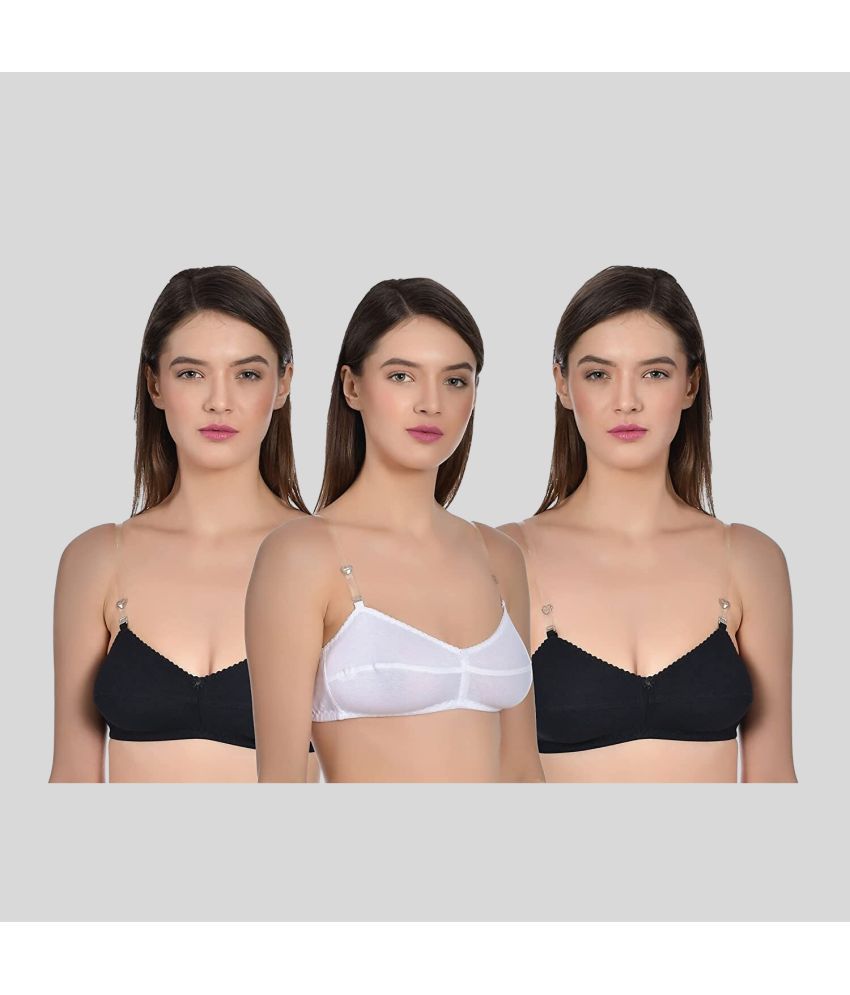     			AIMLY Pack of 3 Cotton Blend Non Padded Women's Everyday Bra ( Multicolor )