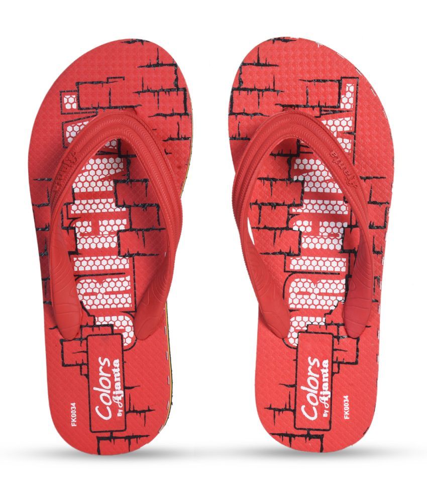     			Ajanta - Red Men's Daily Slipper