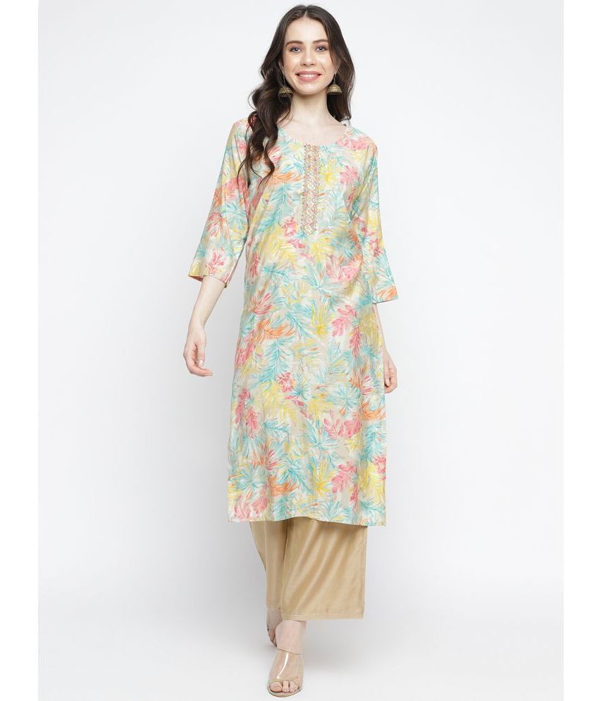     			Anaiah - Grey Cotton Women's Straight Kurti ( Pack of 1 )