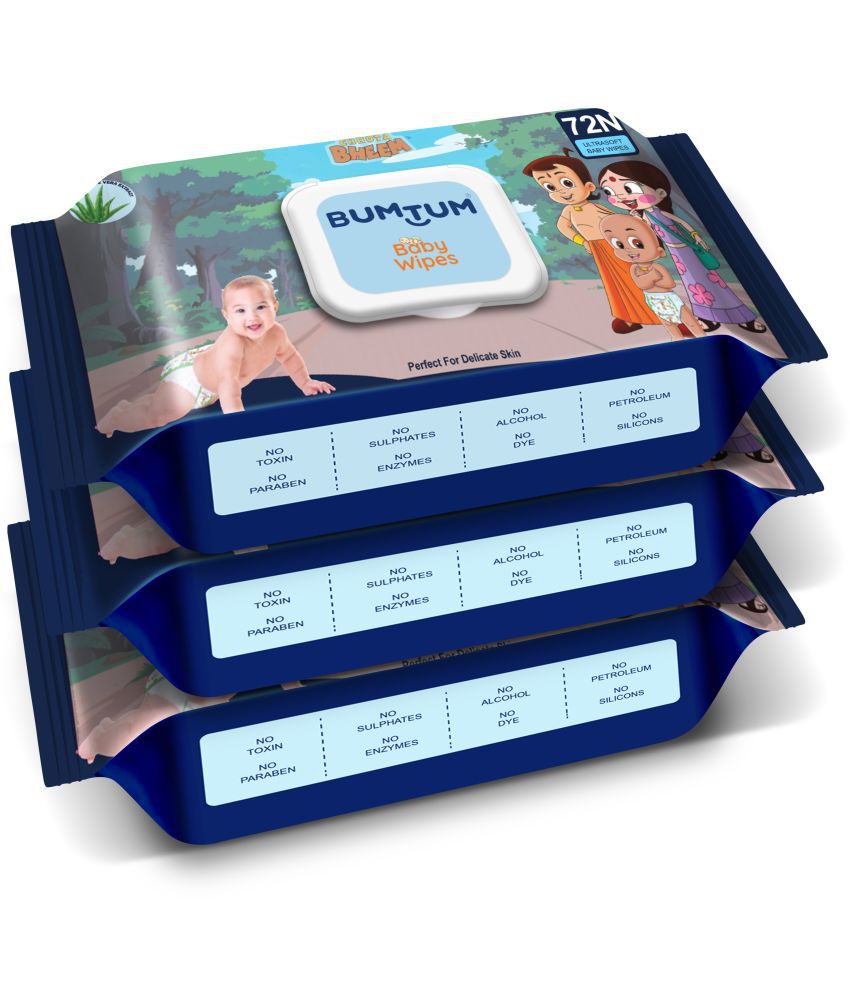     			BUMTUM - Scented Wet wipes For Babies ( Pack of 3 )