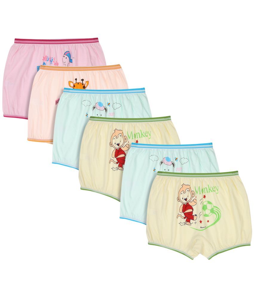     			Bodycare Pack of 6 Cotton Bloomers For Girls ( Multicolor )