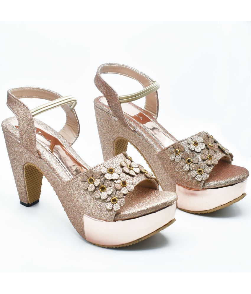     			Dream Makers - Gold Women's Sandal Heels