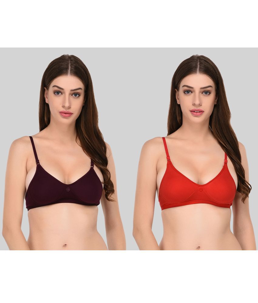     			Elina - Multicolor Cotton Lightly Padded Women's T-Shirt Bra ( Pack of 2 )