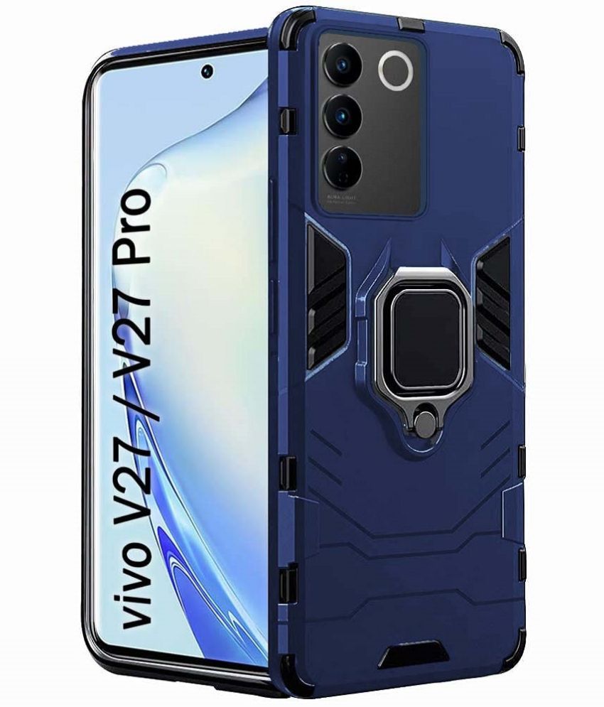    			JMA - Cases with Stands Compatible For Polycarbonate Vivo V27 Pro ( Pack of 1 )