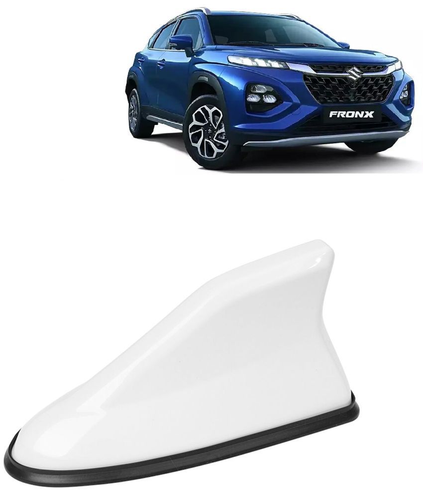     			Kingsway Shark Fin Antenna Roof Aerial Base AM FM Redio Signal, Replace Existing Car Antenna, Waterproof Rubber Ring with ABS Body, Universal Fit for Maruti Suzuki Fronx 2023 Onwards, 1 Piece - White