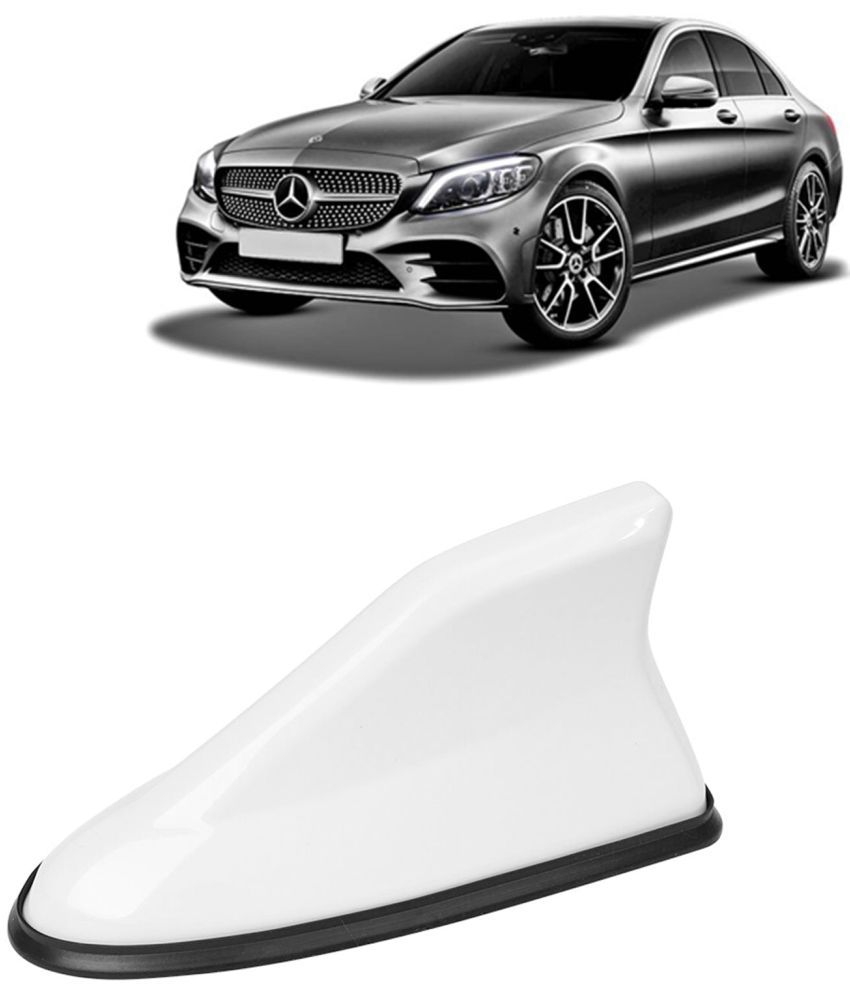     			Kingsway Shark Fin Antenna Roof Aerial Base AM FM Redio Signal, Replace Existing Car Antenna, Waterproof Rubber Ring with ABS Body, Universal Fit for Benz C Class 2018 Onwards, White