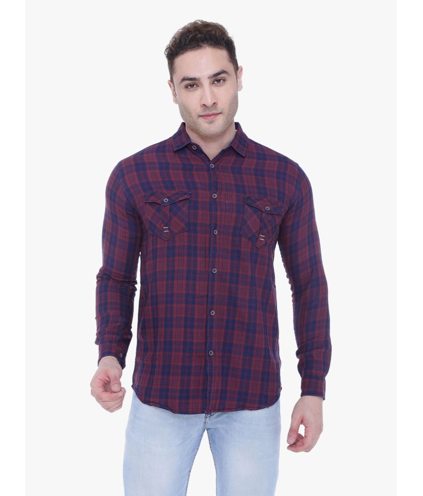     			Kuons Avenue - Indigo 100% Cotton Slim Fit Men's Casual Shirt ( Pack of 1 )