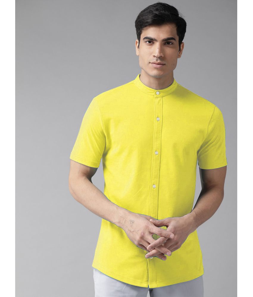     			Riss - Yellow Cotton Blend Regular Fit Men's Casual Shirt ( Pack of 1 )