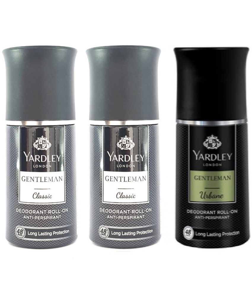     			Yardley London - 2 CLASSIC & 1 URBAN Deodorant Spray for Men,Women 150 ml ( Pack of 3 )