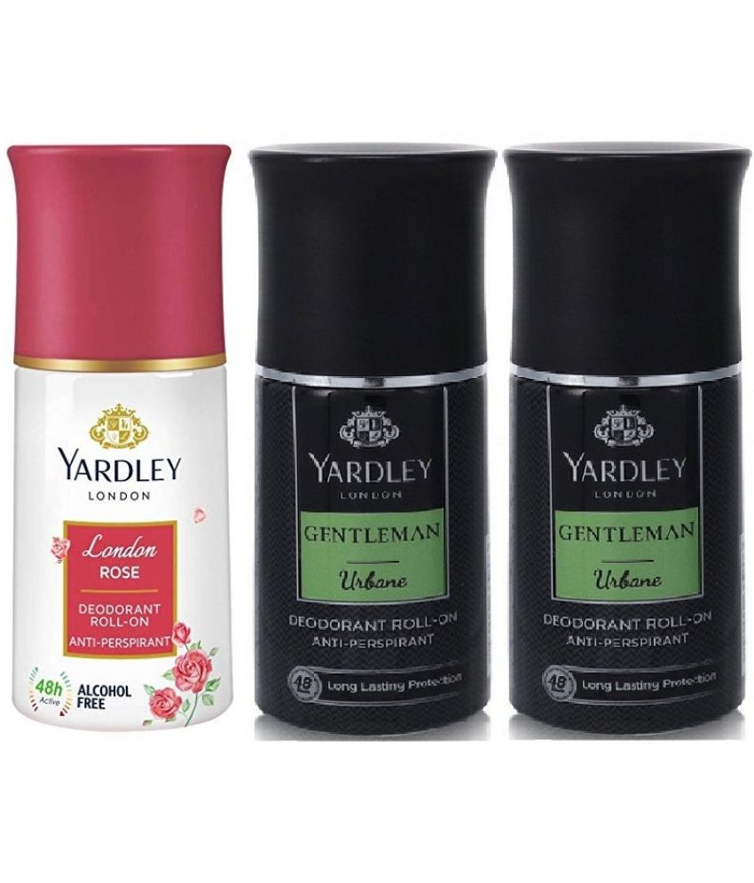     			Yardley London - LONDON ROSE & 2 URBAN Deodorant Spray for Men,Women 150 ml ( Pack of 3 )